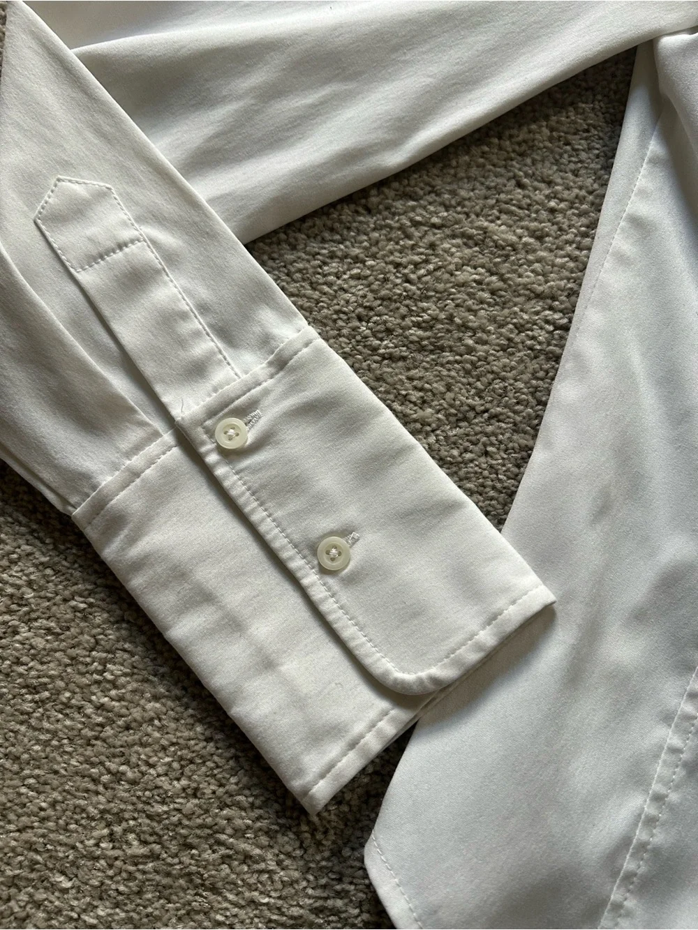 Vintage express white tailored stretch button down shirt